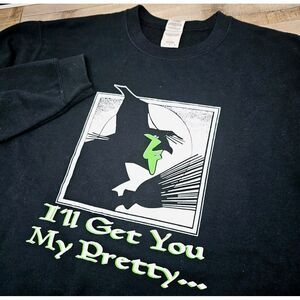 Rare VTG Shirt Halloween Salem I'll Get You My Pretty Wicked Witch Oz Dog 90s  M